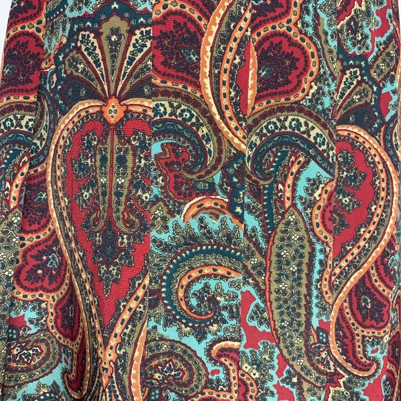 VTG NWT Russ Perfectly Paisley Midi Skirt 10 - Picture 5 of 7